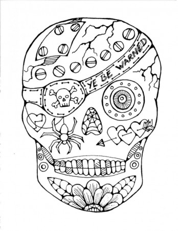 D3eeb84944af42eda0d9b7a68d1f7a57_coloring Pages Skull And Roses Coloring  Day Ofheo _846 Awesome Sugar Book For Adults – Approachingtheelephant