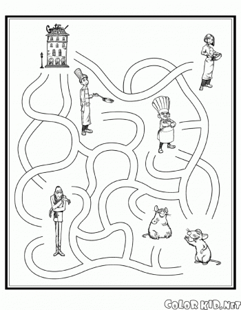 Coloring page - Labyrinth of Ratatouille