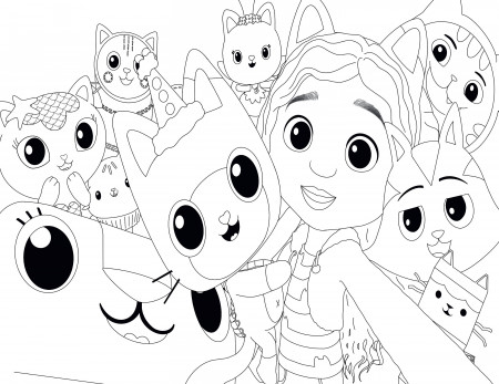 Gabbys Doll House Digital Coloring Page Download - Etsy