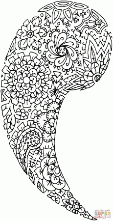 Floral Paisley coloring page | Free Printable Coloring Pages