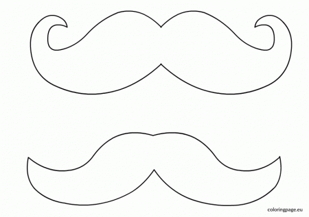Mustache template | Coloring Page