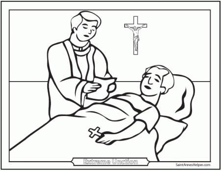 Sacrament of Extreme Unction coloring page