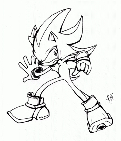 Color Shadow The Hedgehog - Coloring Pages for Kids and for Adults