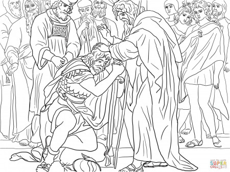 Joshua is Named the Successor of Moses coloring page | Free ...