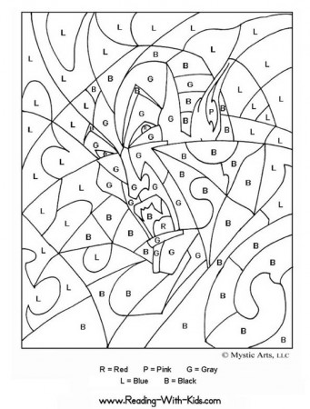 Color by letter coloring page
