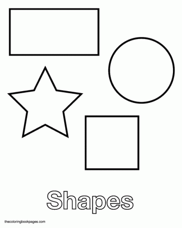 Printable Shape Coloring Page for Preschoolers