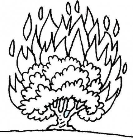 Burning Bush 6 Coloring Page - Free Printable Coloring Pages for Kids