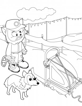 Drawing Dog Sled #142646 (Transportation) – Printable coloring pages