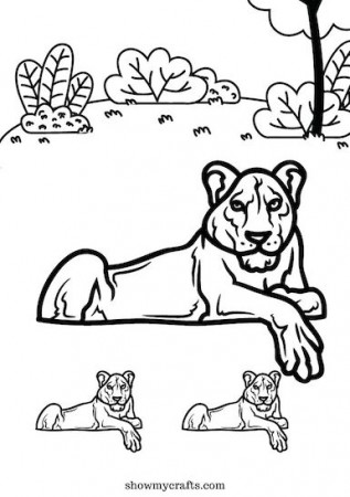 Lion Colouring Pages For Kids - Show My Crafts
