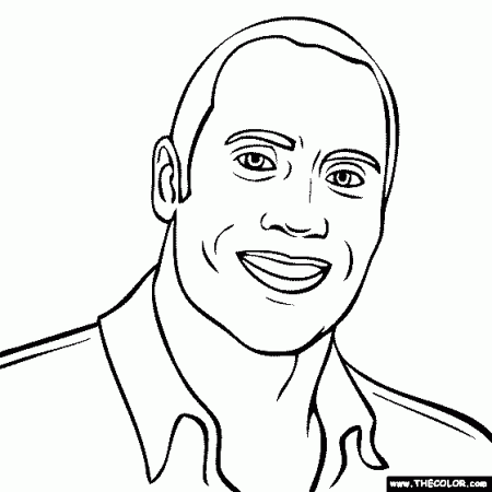 The Rock Coloring Page | The Rock Coloring