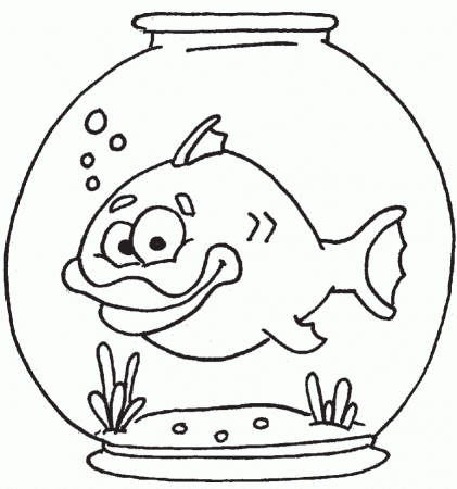 Coloring Pages Of Fish Bowl - Coloring
