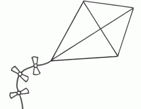 Free Coloring Pictures Of Kites - High Quality Coloring Pages