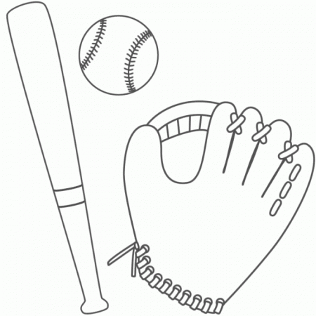 Baseball Glove Coloring Page | Sports pages of KidsColoringPage ...