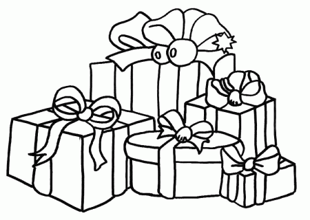 Coloring Page Christmas Present - High Quality Coloring Pages