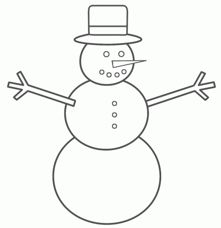 Normal Snowman Coloring Pages For Kids Free Printable Coloring ...
