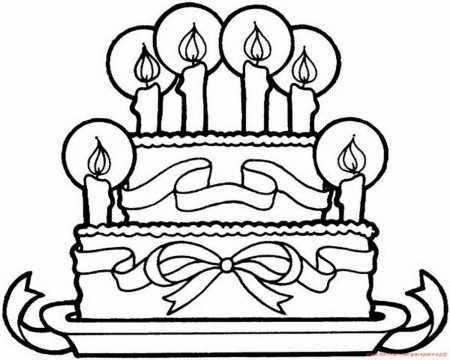 Free Coloring Page Of Birthday Cakes Quality Coloring Page - Coloring Home