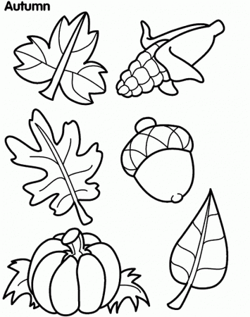 Online Fall Coloring Pages Sheets And Pictures, Simple Fall ...