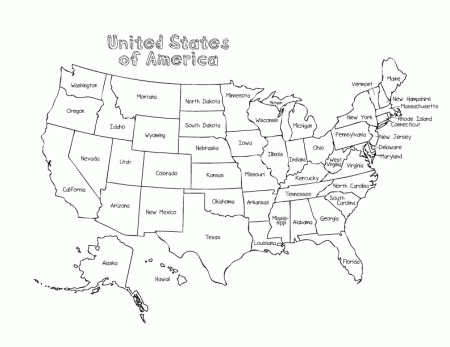 united states map coloring page | Only Coloring Pages