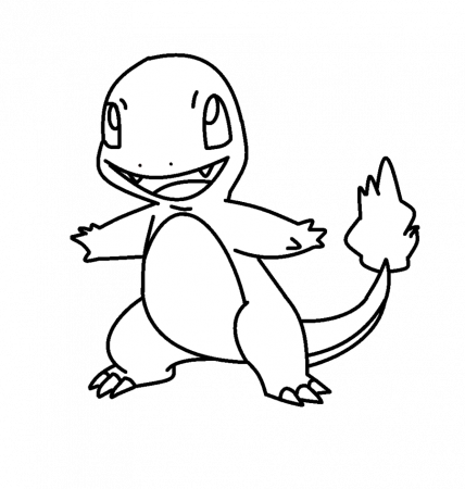Charmander - Coloring Pages for Kids and for Adults