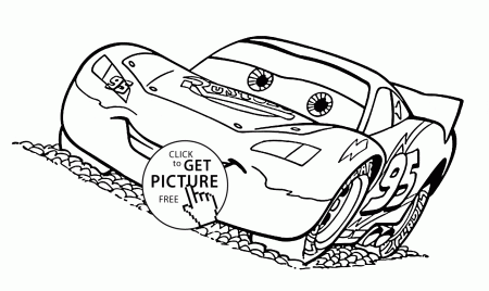 Cars McQueen coloring page for kids, disney coloring pages ...