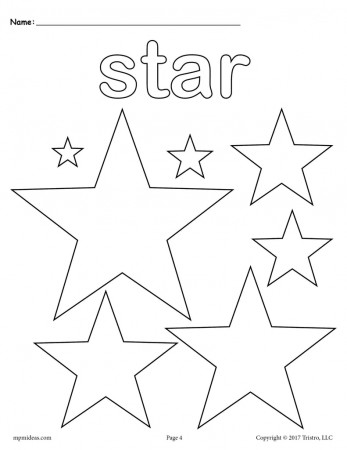 Stars Coloring Page - Star Shape Worksheet – SupplyMe