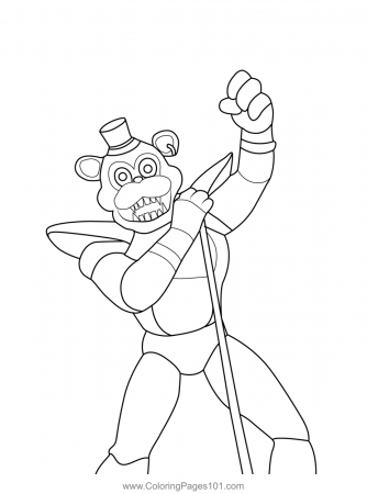 Glamrock Freddy FNAF Coloring Page for Kids - Free Five Nights at Freddy's  Printable Coloring Pages Online for Kids - ColoringPages101.com | Coloring  Pages for Kids