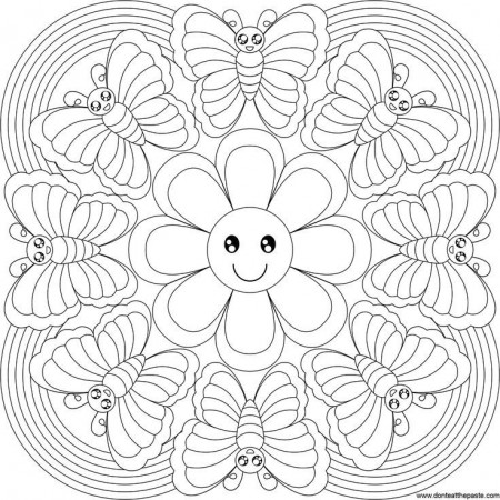 Flower mandala coloring pages to download and print for free