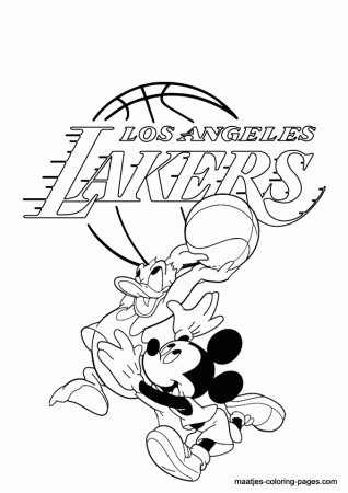 Los Angeles Lakers Coloring Pages 554 | Free Printable Coloring Pages