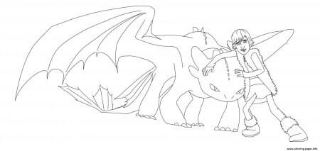 How To Train Your Dragon Hiccup And Toothless Coloring Pages Printable
