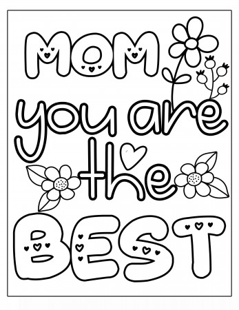 Free I Love Mom Coloring Pages - Rainbow Printables