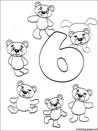 Number 6 Six coloring page | Coloring pages