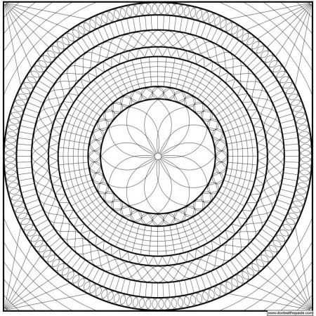 Geometric Mandala - Coloring Pages for Kids and for Adults