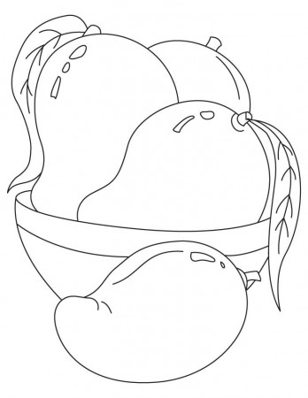 Four mango coloring pages | Download Free Four mango coloring ...