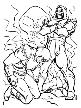 Skeletor and He-Man Coloring Page - Free Printable Coloring Pages for Kids