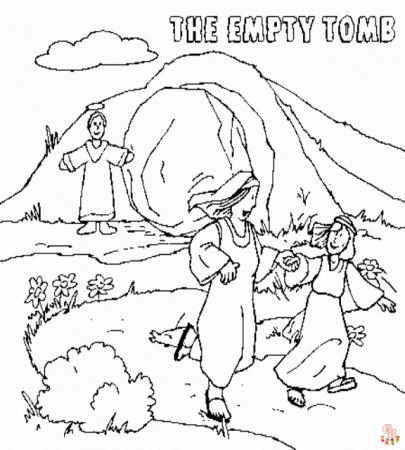 Free Printable Empty Tomb Coloring Pages for Kids | GBcoloring