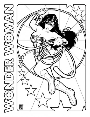 Wonder woman action clipart drawing black and white - ClipartFest