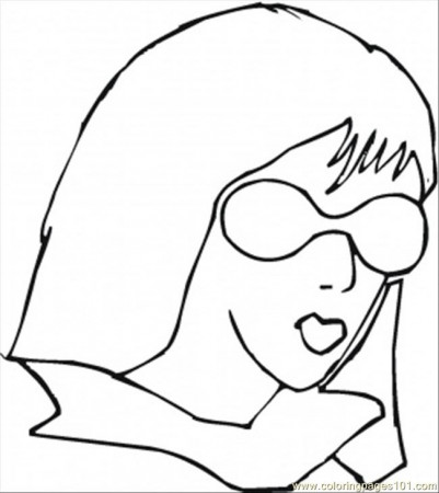 Girl Is Wearing Sunglasses Coloring Page - Free Accessories ...