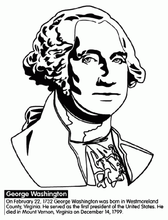 U.S. President George Washington Coloring Page | crayola.com