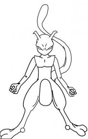 Mewtwo Coloring Pages Printable - Free Pokemon Coloring Pages