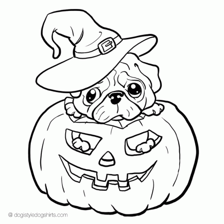 Pug coloring pages to download and print for free in 2020 | Dog coloring  page, Puppy coloring pages, Halloween coloring book