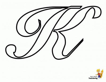 Letter K Print Outs in 2020 | Cursive letters, Coloring pages, Alphabet  charts