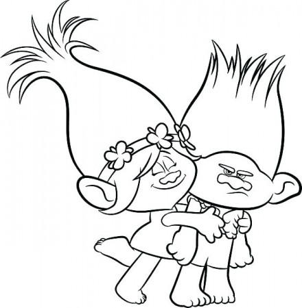 Poppy Hugging Branch Coloring Page - Free Printable Coloring Pages for Kids