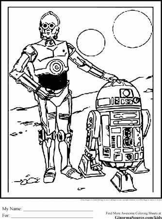 r2d2 and c3po coloring pages - Clip Art Library