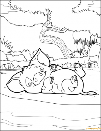 Moana Pua Coloring Pages - Cartoons ...coloringpagesonly.com