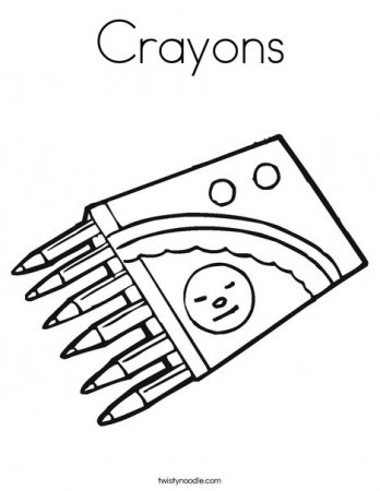 Crayons Coloring Page - Twisty Noodle