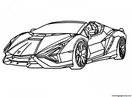 Lamborghini Sian Roadster Coloring Pages - Lamborghini Coloring Pages - Coloring  Pages For Kids And Adults