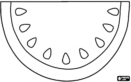 Watermelon Slice Coloring Page - Get Coloring Pages