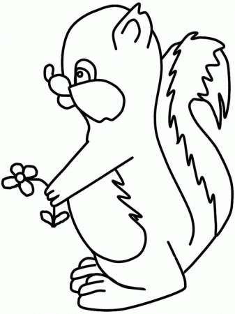 Bambi Flower Skunk Coloring Pages - Coloring Pages For All Ages