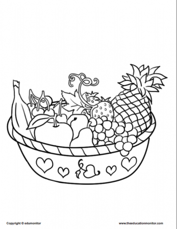 healthy. food pyramid with fruit and other coloring pages ...