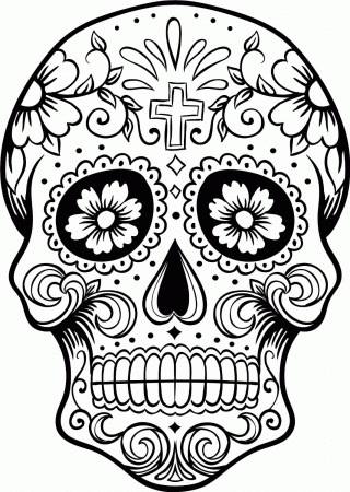 12 Pics of Owl Sugar Skull Coloring Pages - DIA De Los Muertos ...